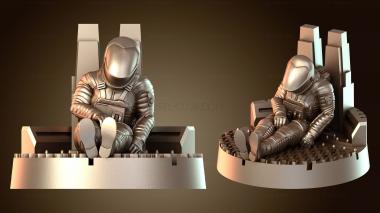 3D модель Настольная игра «Немезида»: Астронавт смерти сидит (STL)