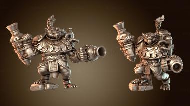 3D модель Огр-женщина-миномёт (STL)