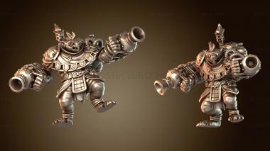 3D модель Огр-женщина-миномётчик взрывчатка (STL)