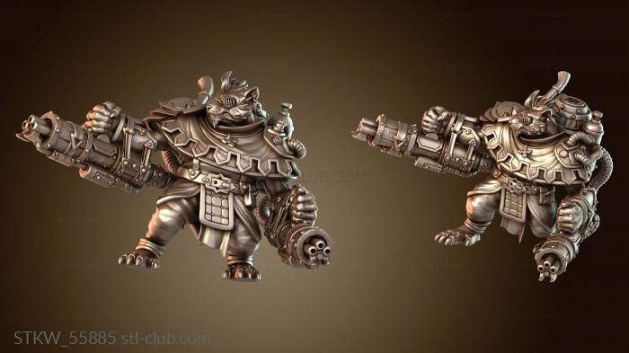 Military Огр-мужчина-огнестрел