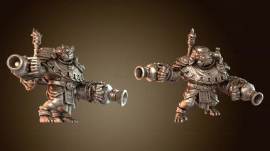 3D модель Огр-мужчина-мортира (STL)