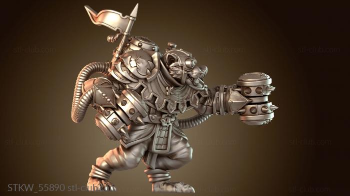 Military Огр-мужчина-роллер бронированный