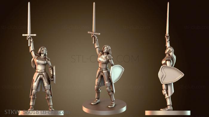 Military Паладин Эльфийка Паладин Жрец с Мечом