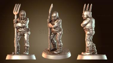 3D модель Крестьянин с вилами (STL)