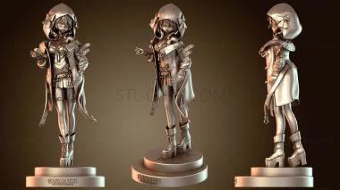 3D модель Пикки Хлоя Сакамата с волосами на спине (STL)