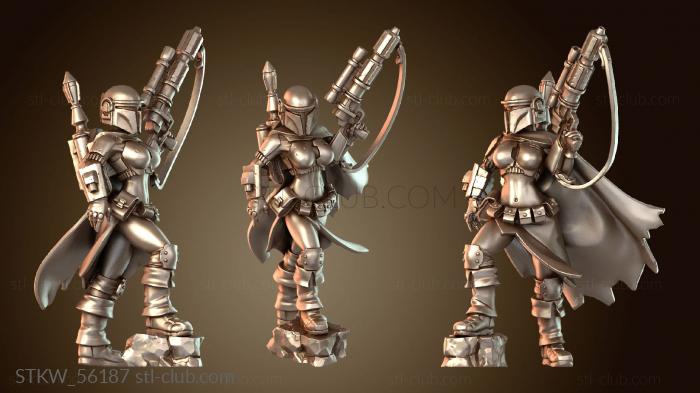 Military Pop Sexy Galactic Bounty Hunter With Helmet manufaktura