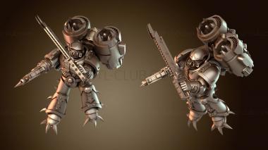 3D модель Хищные птицы хаотичны и охотятся на РАПТОРОВ (STL)