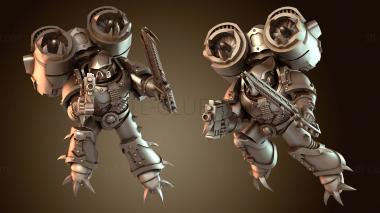 3D модель Хищники хаотичные птицы, хищные, свирепые. (STL)