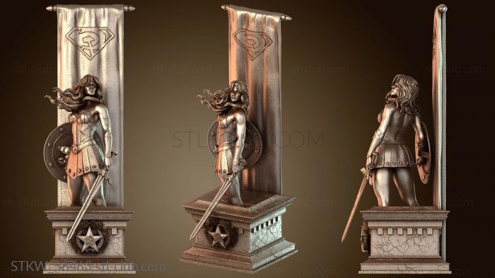 Military Красный Сын Чудо-Женщина Флаг D