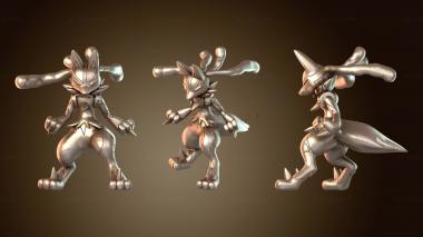 3D модель Риолу Лукарио Мега Покемон (STL)