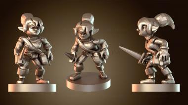 3D модель Разбойники Гном Женщина-разбойник (STL)