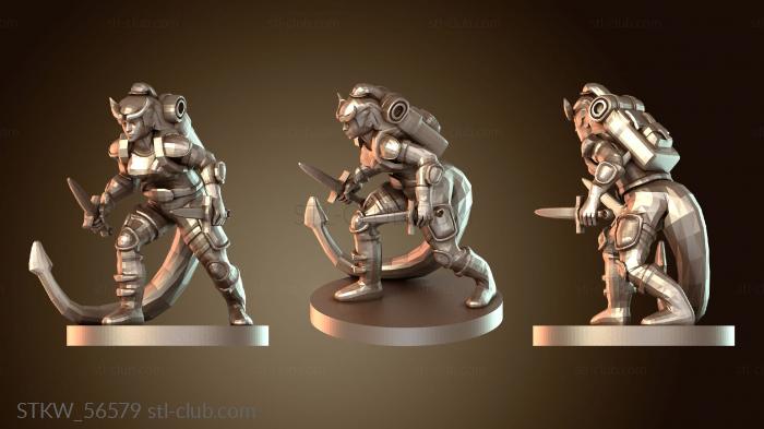 Military Rogues Tiefling Femalle Rogue