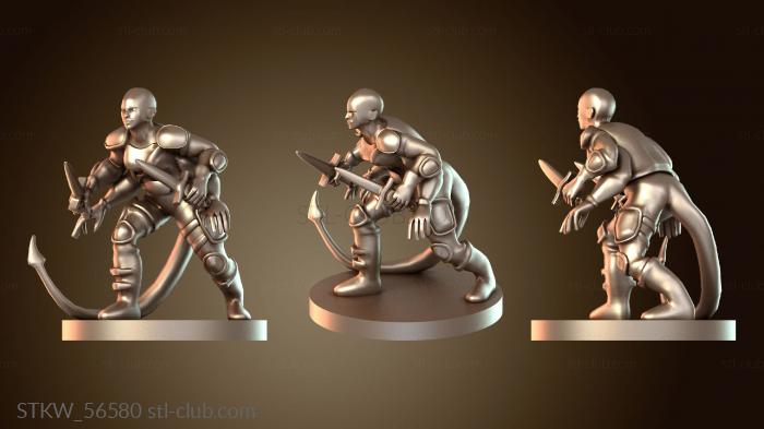 Military Разбойники Тифлинг Женщина-разбойница Четыре Руки