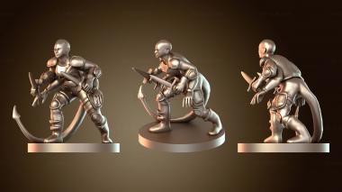 3D модель Разбойники Тифлинг Женщина-разбойница Четыре Руки (STL)