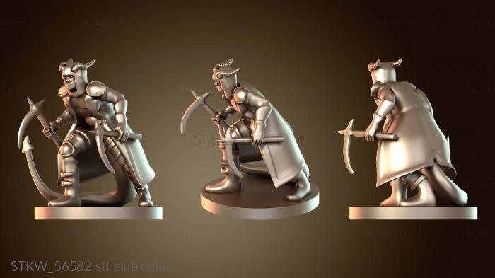 Military Разбойники Тифлинг-разбойник с косами