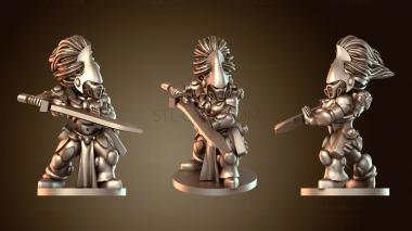 3D модель S Фехтование Женское изящное (STL)