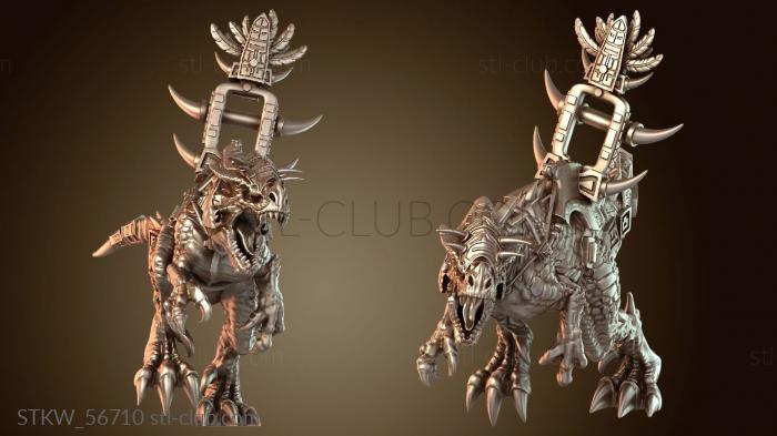 Military Ветеран-саурианец на могучем тираннозавре