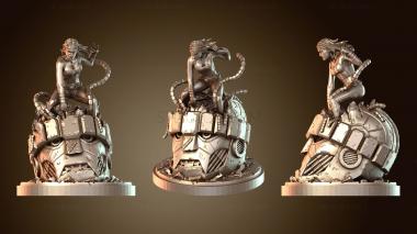 3D модель Дикая Девушка С Роботом (STL)