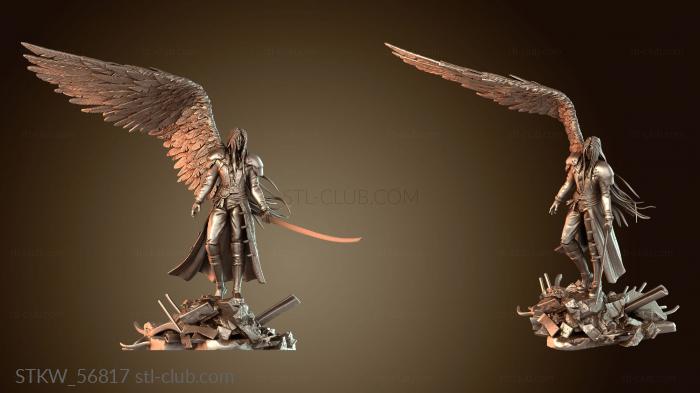 Military Статуя Сефирота с крыльями