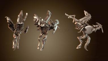 3D модель Скелет на могучем коне (STL)