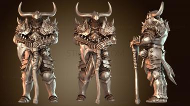 3D модель Атака большого топора солдата (STL)