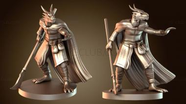 3D модель Чародеи Драконорождённый Чародей Псион с Глефой (STL)