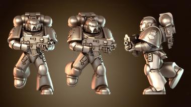 3D модель Космический воин с символами в доспехах (STL)