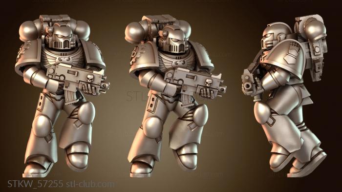 Military Космический воин с закаленными символами