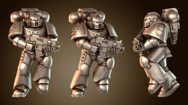 3D модель Космический воин с закаленными символами (STL)