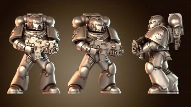 3D модель Космический воин с символами пехоты (STL)