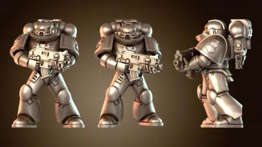 3D модель Космический воин с символами авангарда (STL)