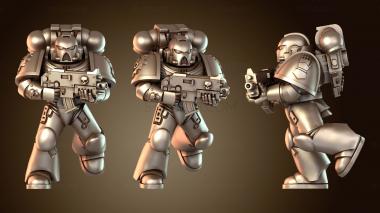 3D модель Космический воин с символами-часовым (STL)