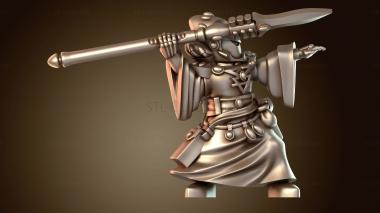 3D модель Охотник с копьями (STL)