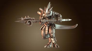 3D модель Шипастый ящерица-геккон бронированный (STL)