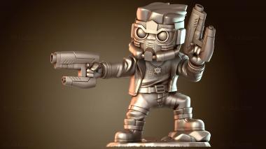 3D модель Анимированный Звездный Лорд Чиби (STL)