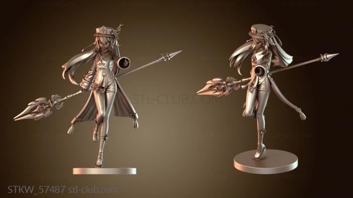 Украшения Tao Lance Fire Genshin Impact, светящиеся