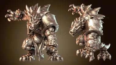 3D модель БРИТВА Ящеролюды-ЗАВРУСы закаленные (STL)