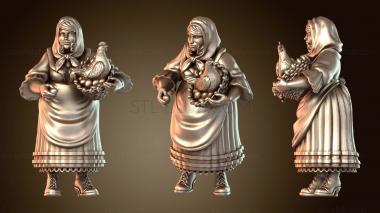 3D модель Женщина-птица из деревни (STL)