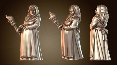 3D модель Деревенская женщина МАР СЕЛЬСКИЕ ЖИТЕЛИ ФАКЕЛ НЕТ (STL)