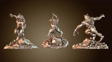 3D модель Человек-волк с логотипом (STL)