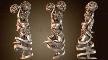 3D модель Лесные эльфы, болельщица, радостная (STL)