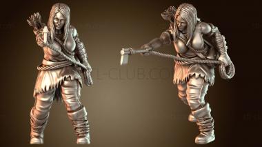 3D модель МОЛОДАЯ ЖЕНЩИНА-ОХОТНИЦА КОМАНЧЕЙ (STL)