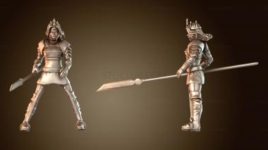 3D модель Наездники на оленях Кхра Мужественные (STL)