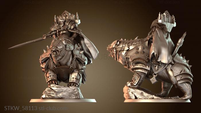 Military Король Медведь, высеченный в камне