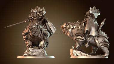 3D модель Король Медведь, высеченный в камне (STL)