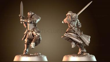 3D модель Рыцари Королевской Гвардии, пешие, ревностные (STL)