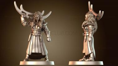 3D модель Клингонка, женщина-лейтенант LTN, оружие (STL)