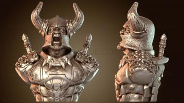 3D модель Бюст рыцаря-воина (STL)
