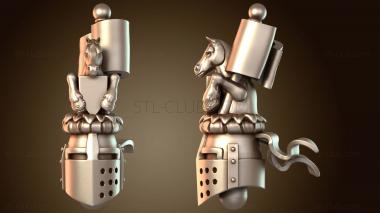 3D модель Рыцари Рыцарский Авангард в Шлеме (STL)
