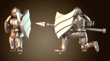 3D модель Рыцари-копейщики верхом (STL)